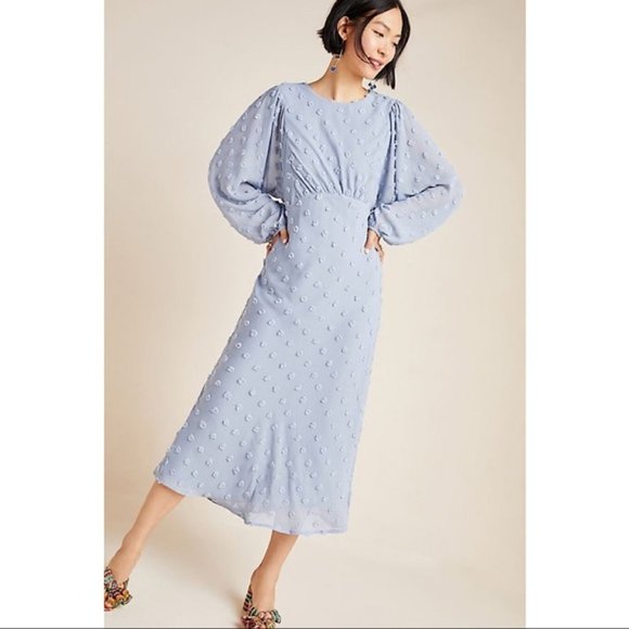 NWT ANTHROPOLOGIE Michaela Pommed Midi Dress HTF - Picture 3 of 5